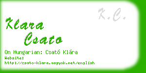 klara csato business card